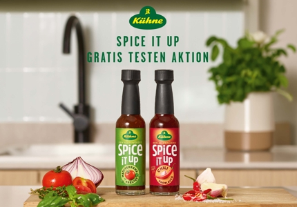 Logo Kühne Spice It Up 2026 - gratis testen (Cashback)