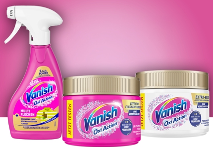 Logo Vanish Oxi Action 2026 - Cashback (gratis testen)