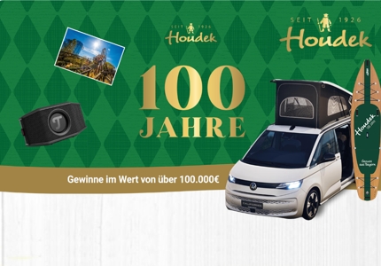 Logo Houdek 100 Jahre 2026 - Gewinnspiel