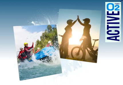 Logo ActiveO2 zwei Action Urlaube 2026 - Gewinnspiel