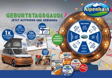 Logo Alpenhain Geburtstagsgaudi 2025 - Gewinnspiel