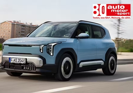 Logo auto motor und sport Kia EV2 80 Jahre 2026 - Gewinnspiel