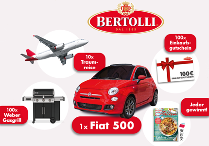Bertolli Fiat 500 Gewinnspiel