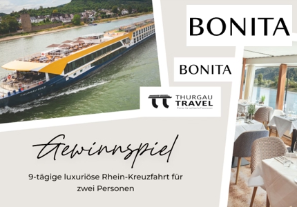 Logo Bonita Rhein-Kreuzfahrt 2026 - Gewinnspiel
