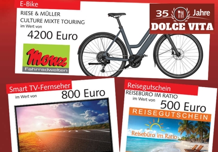 Logo Dolce Vita Grosses Jubiläum 2026 - Gewinnspiel