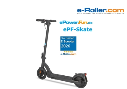 Logo e-Roller ePowerFun ePF-Skate 2026 - Gewinnspiel