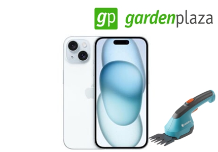 Logo gardenplaza Apple iPhone 15 2026 - Gewinnspiel