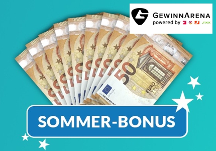 Logo Gewinnarena 500 Euro Sommer-Bonus 2026 - Gewinnspiel