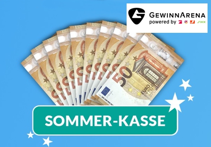 Logo Gewinnarena 500 Euro Sommer-Kasse 2026 - Gewinnspiel
