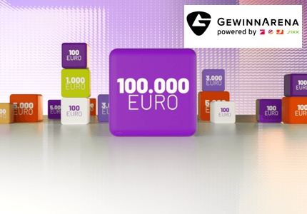 Logo Gewinnarena 100.000 Euro Hauptpreis 2026 - Gewinnspiel