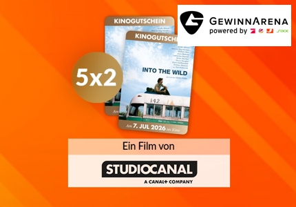 Logo Gewinnarena 2 Kinogutscheine Into the Wild 2026 - Gewinnspiel