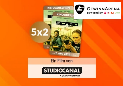 Logo Gewinnarena Kinogutscheine Sicario 2026 - Gewinnspiel