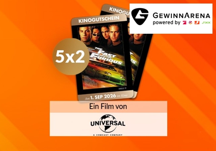 Logo Gewinnarena 2 Kinogutscheine für The Fast and the Furious 2026 - Gewinnspiel