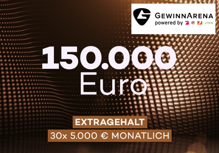 Logo Gewinnarena 150.000 Euro Extragehalt 09.2026 - Gewinnspiel