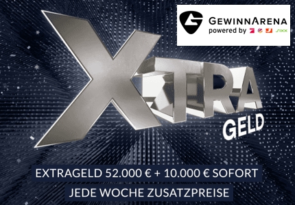 Logo Gewinnarena 52.000 Euro + 10.000 Euro Extragel 01.2026 - Gewinnspiel