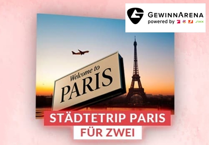 Logo Gewinnarena Städtetrip Paris 02.2026 - Gewinnspiel