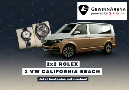 Gewinnarena VW California Rolex - Gewinnspiel