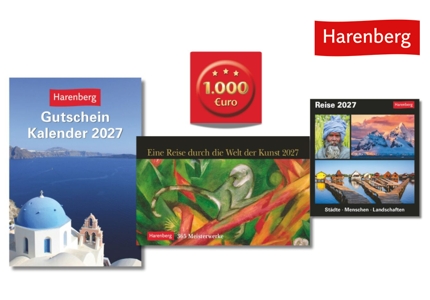 Logo Harenberg 1.000 Euro 2026 - Gewinnspiel