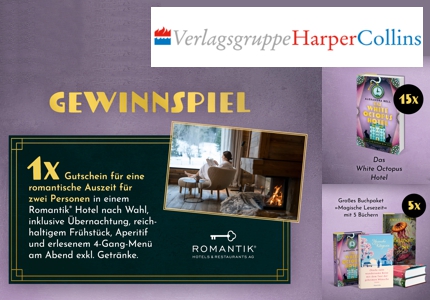 Logo Verlagsgruppe Harper Collins White Octopus Hotel 2026 - Gewinnspiel