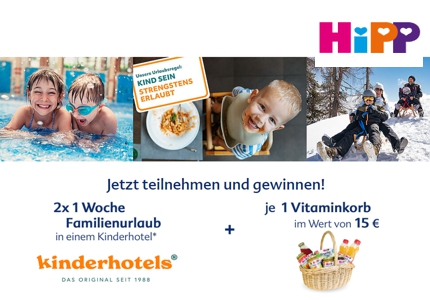 Logo HiPP Familienurlaub 10.2025 - Gewinnspiel