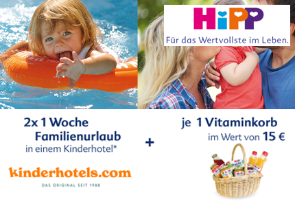 HiPP Familienurlaub Gewinnspiel