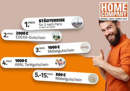 Logo Home Company Städtereise 2025 - Gewinnspiel