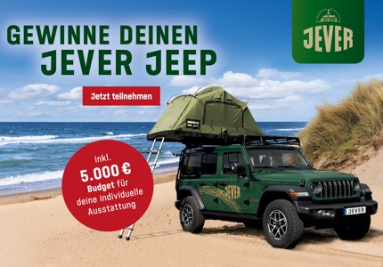 Logo Jever Jeep 08.2026 - Gewinnspiel