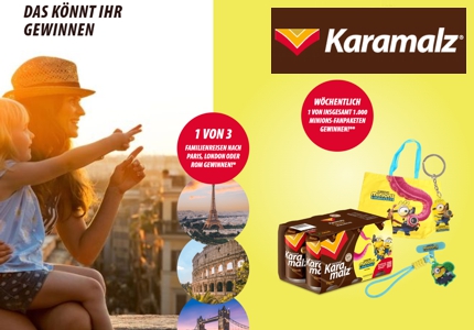 Logo Karamalz Familienreisen nach Paris, London oder Rom 2026 - Gewinnspiel