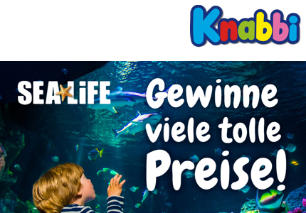 Logo Knabbi Sealife 2026 - Gewinnspiel