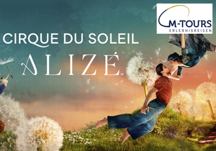 Logo m-tours Cirque du Soleil 2025 - Gewinnspiel