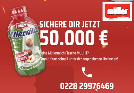 Logo Müller Deine Flasche Muuht 2026 - Gewinnspiel