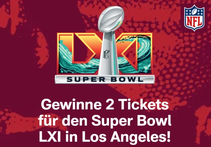 Logo NFL Super Bowl LXI in Los Angeles 2026 - Gewinnspiel