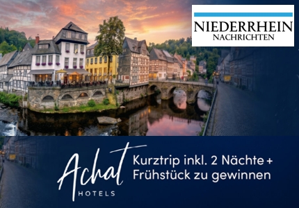 Logo Niederrhein Kurztrip Achat Hotel 2026 - Gewinnspiel