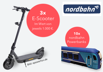 Nordbahn E-Scooter 2024 - Gewinnspiel