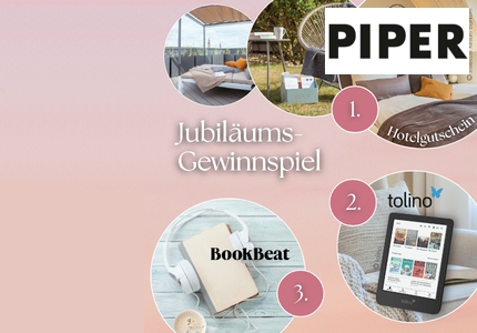 Logo Piper Jubiläum 2026 - Gewinnspiel
