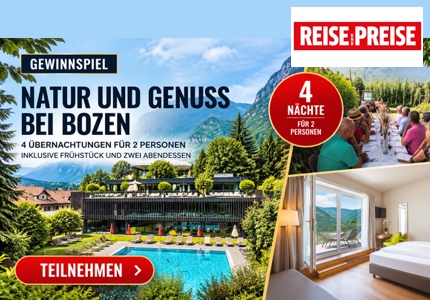 Logo reise-preise.de Hotel Campingpark Steiner Südtirol 2026 - Gewinnspiel