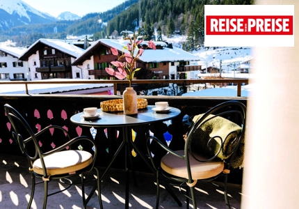 Logo Reise und Preise Mountain-Chic in Klosters 2025 - Gewinnspiel
