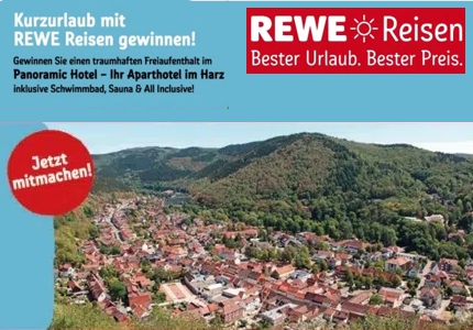 Logo Rewe Reisen Panoramic Hotel Harz 2026 - Gewinnspiel