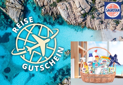 Logo Sagrotan Reisegutscheinen 2026 - Gewinnspiel