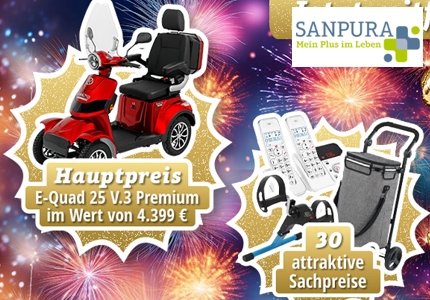 Logo Sanpura 10 Jahre 2025 - Gewinnspiel