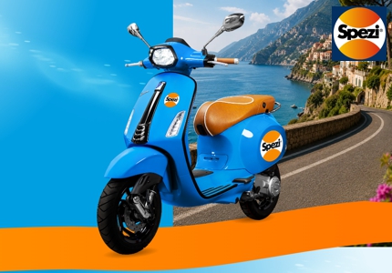Logo Spezi Vespa Sprint S 125 2026 - Gewinnspiel