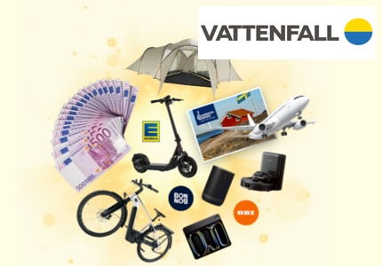 Logo Vattenfall Top Kunden 2026 - Gewinnspiel