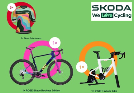 Logo Skoda We Love Cycling 07.2026 - Gewinnspiel