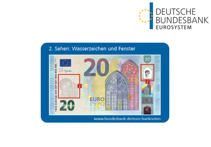 Bundesbank 20-Euro Wechselbildkarte - Gratisprobe